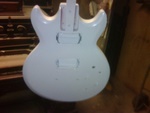 White Painted Guitar Before